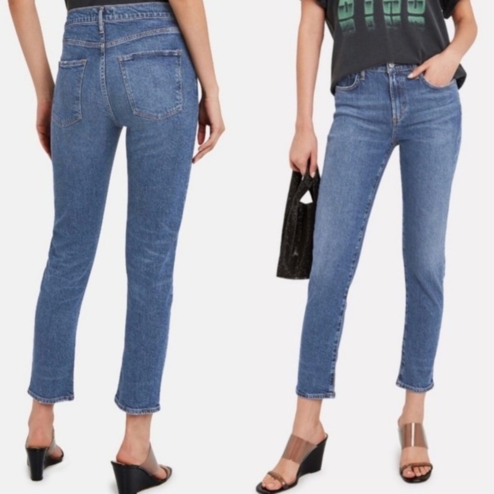 Agolde Toni Slim Straight Cropped Denim Jeans